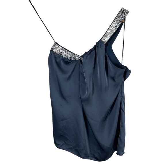RAMY BROOK Socall Asymmetric Embellished Top Navy Casual Size XXS - Picture 3 of 11